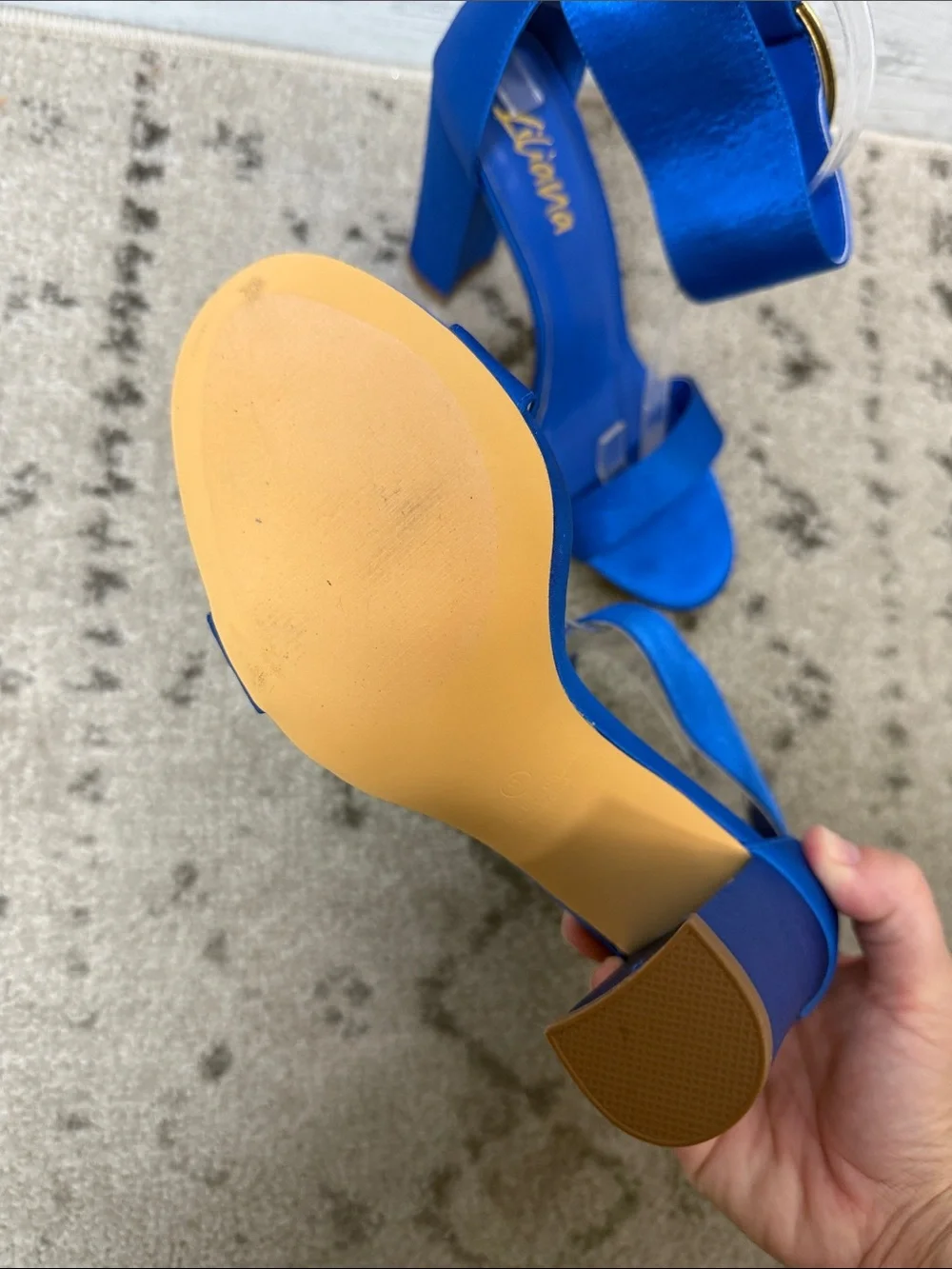 NWOT Woman’s Royal Blue Ankle-Strap Block Heels by Liliana